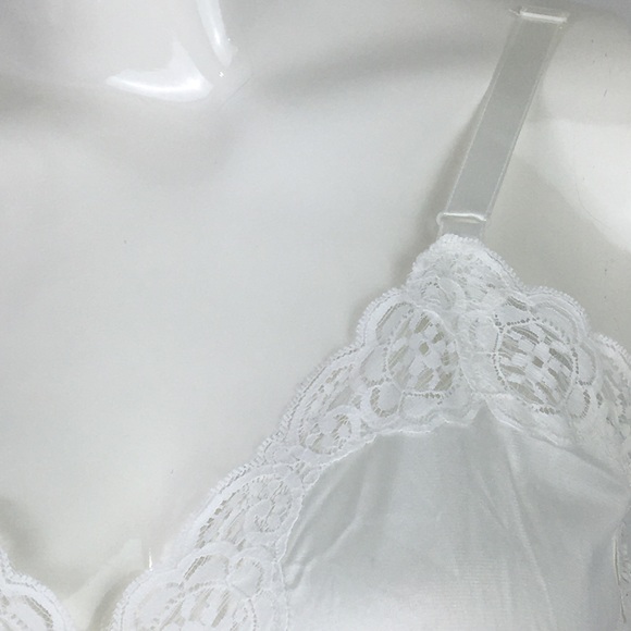 Vintage White Full Slip dress FRENCH MAID - Picture 4 of 16